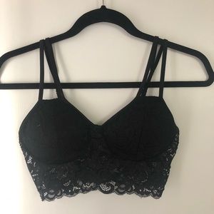 Medium Black Lace Bralette